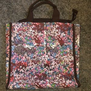 Cute options tote bag. Zipper closure. 100% cotton. Made in India.